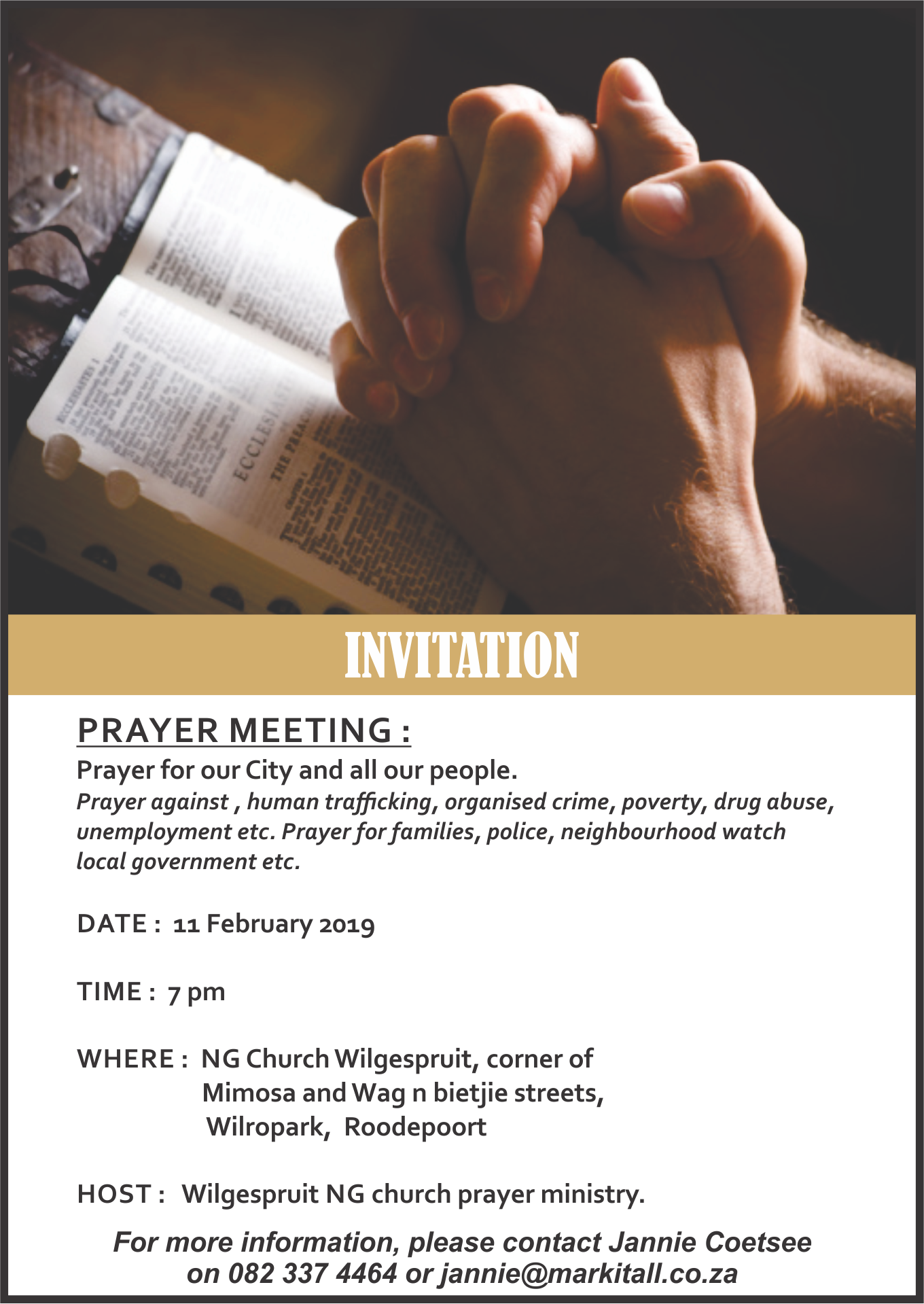 Invitation Prayer Meeting
